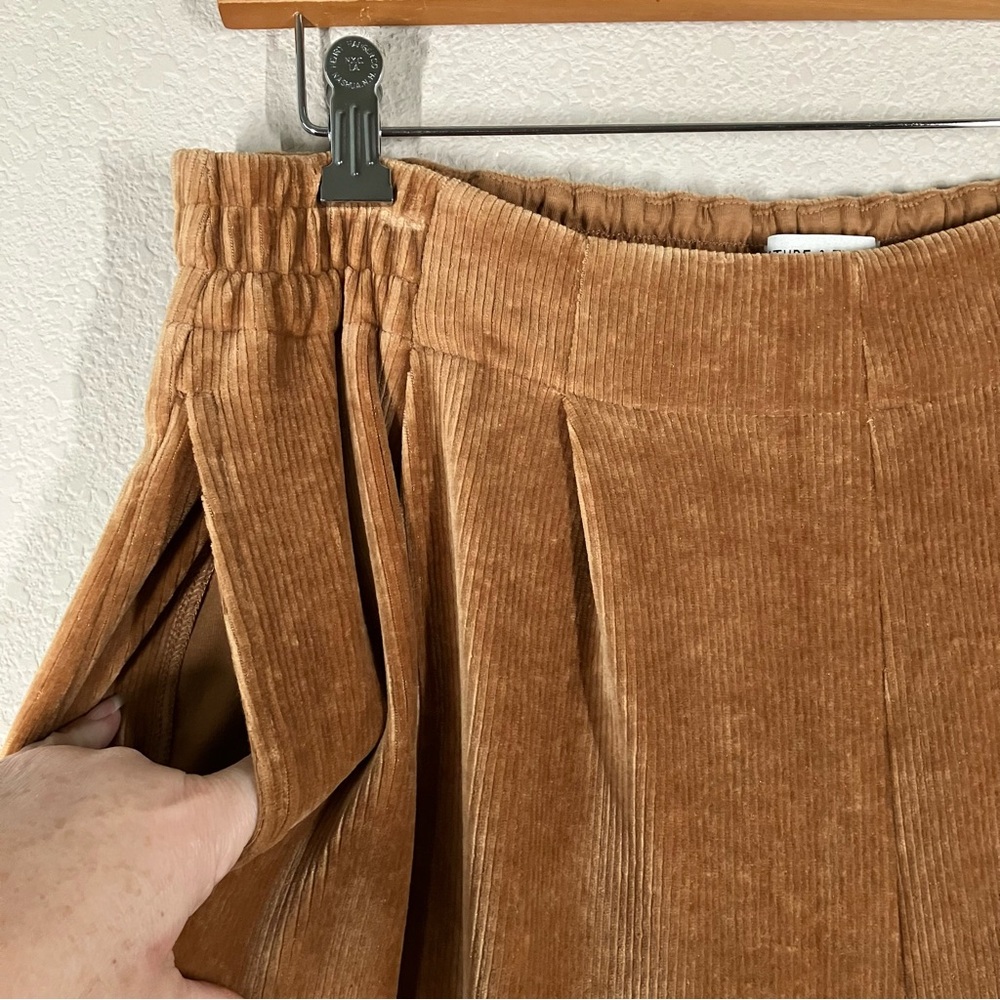 MADEWELL Wide Leg Cropped Pants XL Corduroy Velour Pull-On Academia Loungewear - Picture 5 of 12